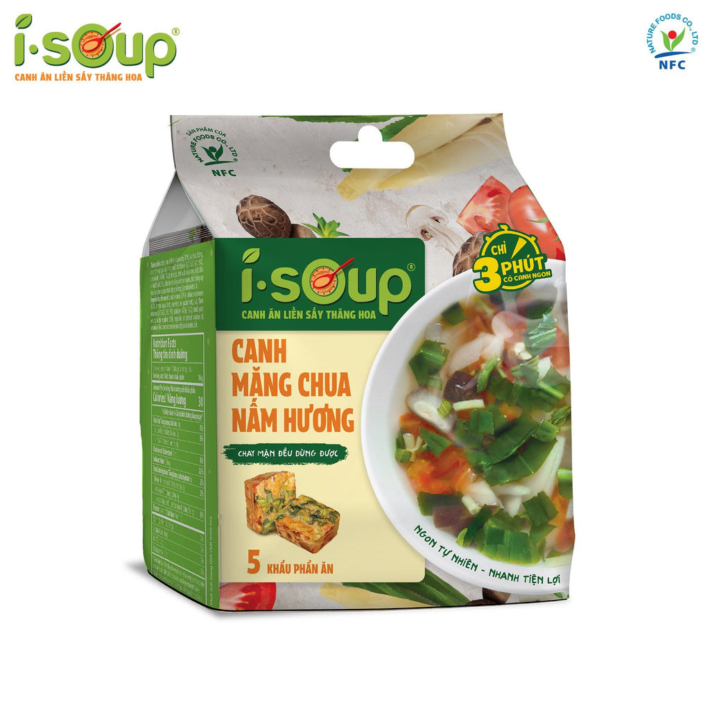 Canh măng chua nấm hương ăn liền ISOUP (9734342443345)