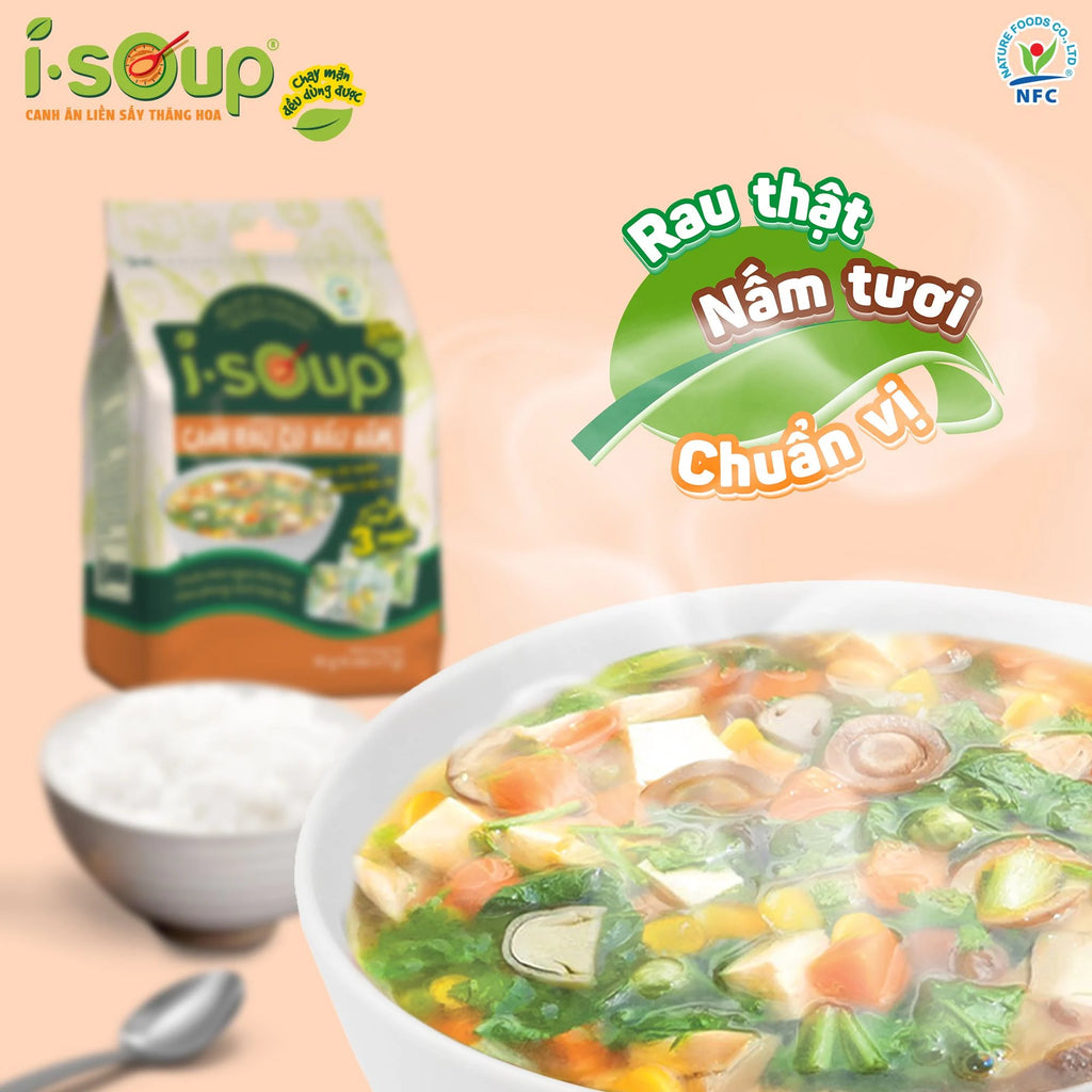 Canh rau củ nấu nấm ISOUP (9763332620625)